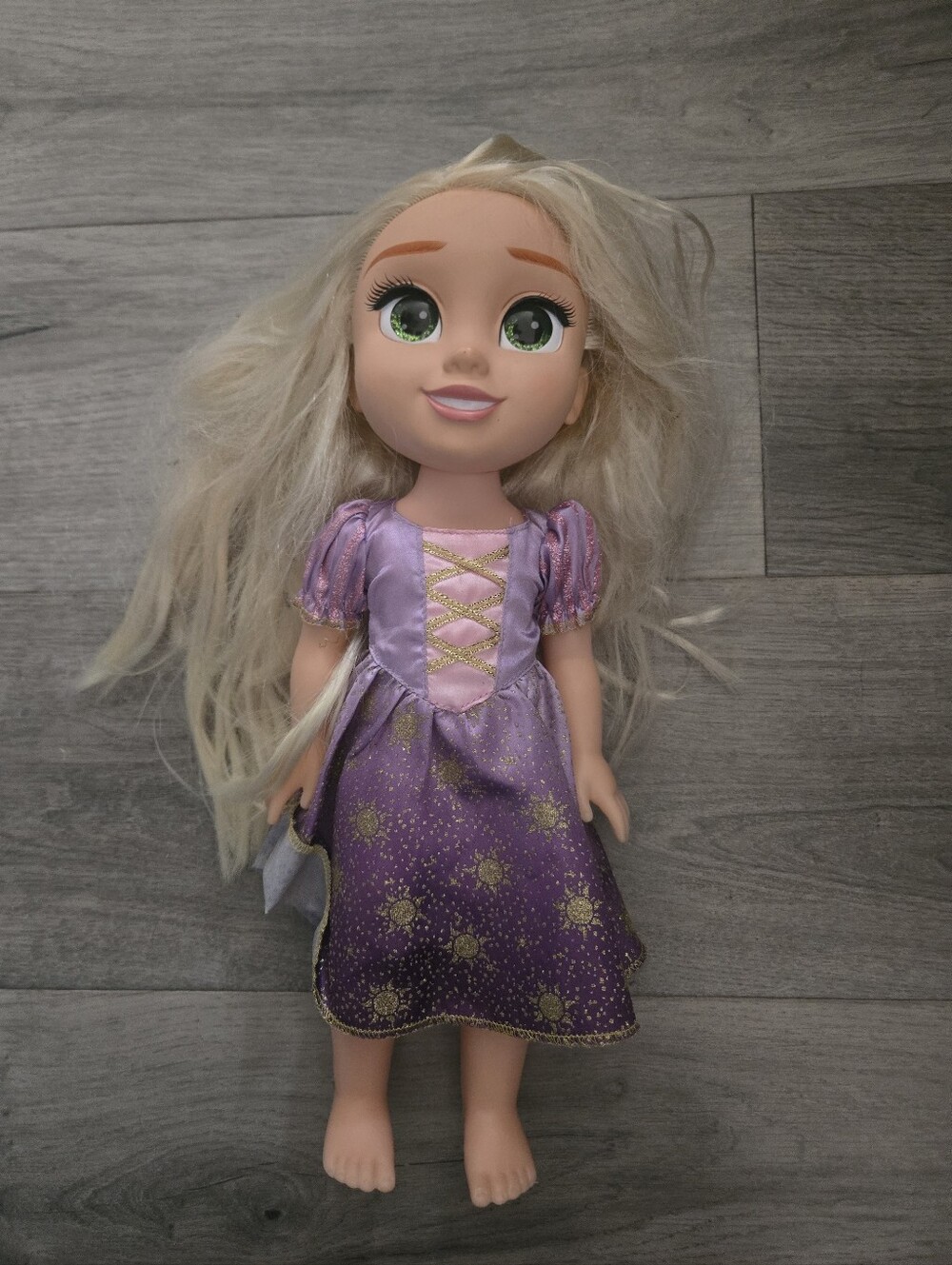 Disney Rapunzel Purple Princess Doll with Blonde Hair and Green Eyes